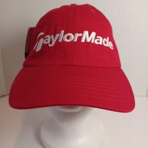 TaylorMade Red Golf Hat Baseball‎ Cap Adjustable Strap Back Adults TMax Gear New